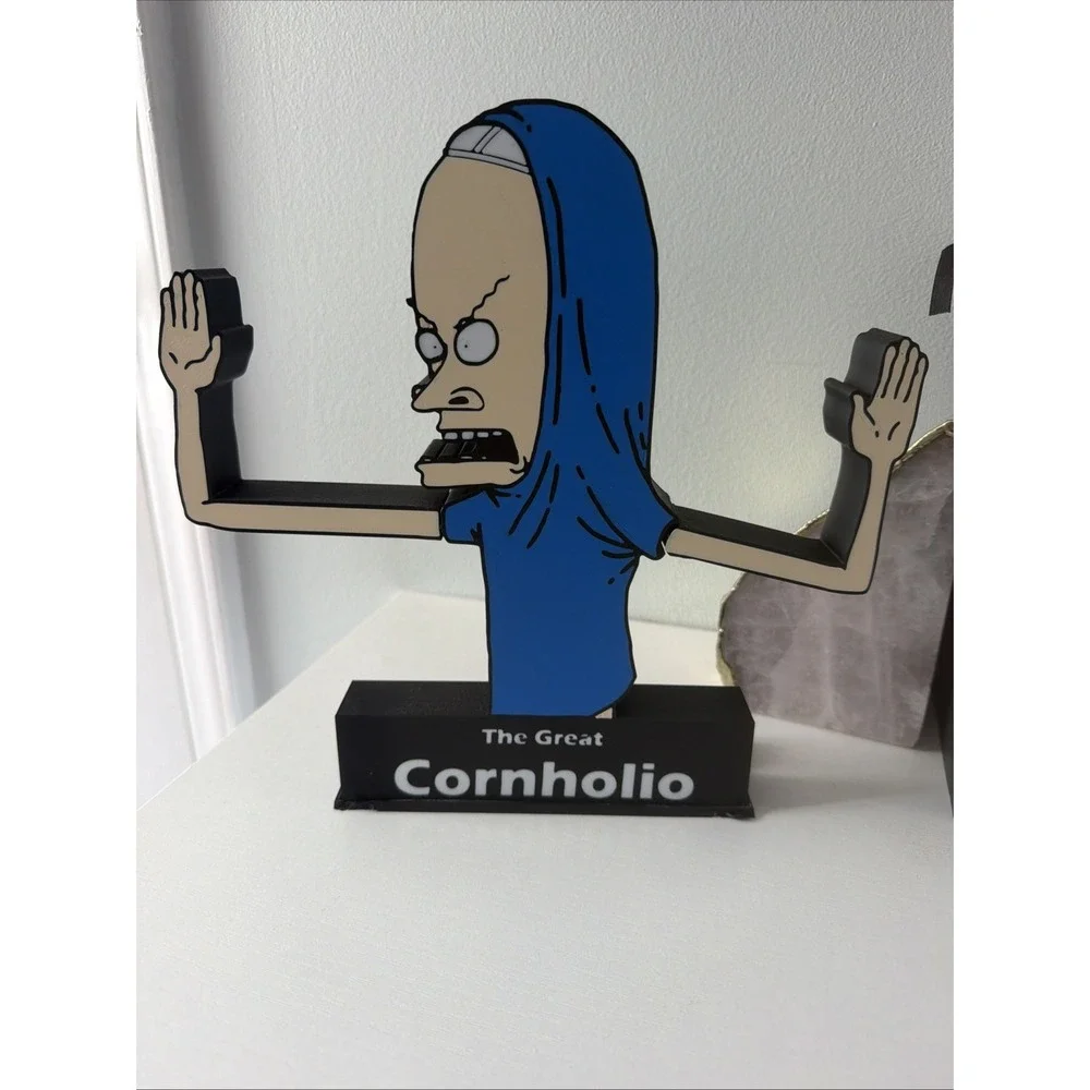 3d printed Beavis and Butt The Great Cornholio Toilet Paper Roll Holder